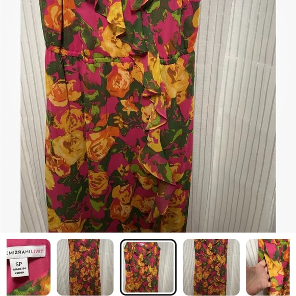 “Isaac Mizrahi”  Dress SZ: (SP) Orange, Ruffles, Layers Colors Beautiful NWT - Picture 6 of 7